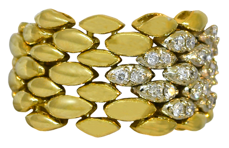 14KWY Diamond Flex Panther Ring