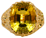 14KY Yellow Citrine Ring