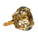 10KY Oval Citrine Ring