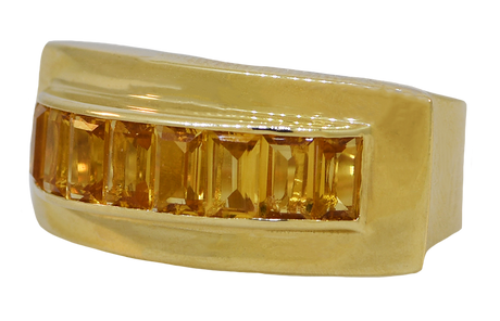 14KY Yellow Citrine Ring