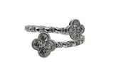 Diamond Clover Bypass Ring