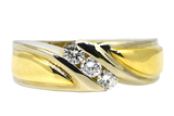 14KWY White and Yellow Gold Diamond Band