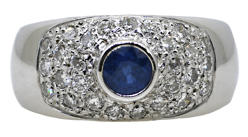 10KW Sapphire & Diamond Ring