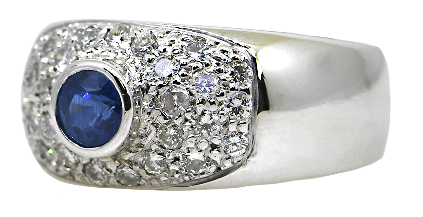 10KW Sapphire & Diamond Ring