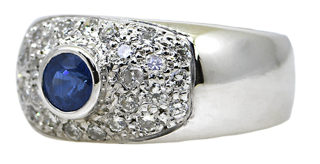10KW Sapphire & Diamond Ring
