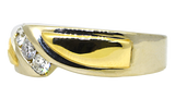 14KWY White and Yellow Gold Diamond Band