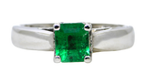 18KW Emerald and Diamond Ring