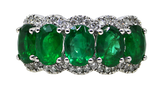 18KW Emerald and Diamond Ring