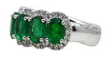 18KW Emerald and Diamond Ring
