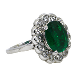 14KW Biron Lab Emerald & Diamond Ring