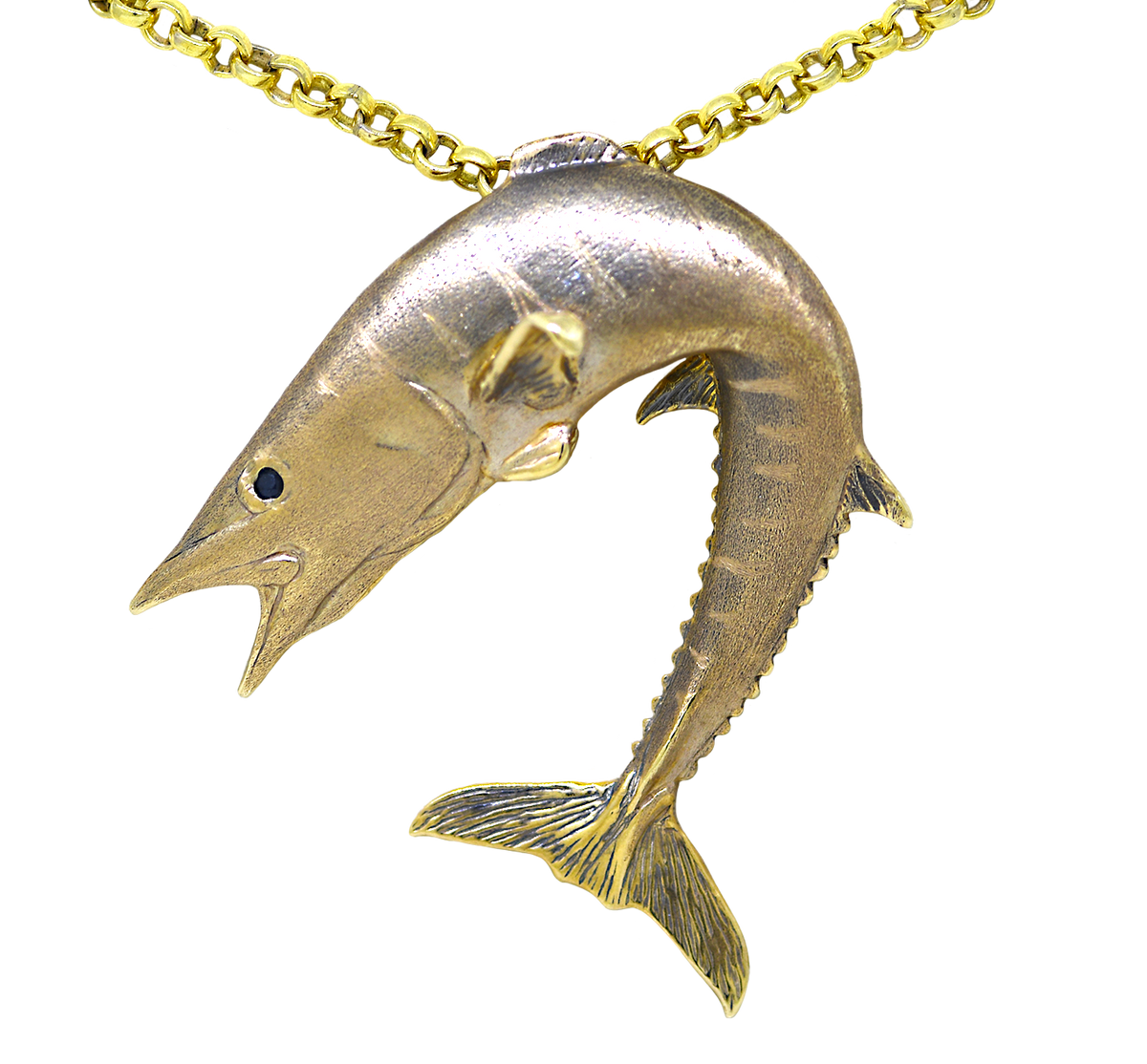 “Wahoo” Fish Pendant Signed “C.R. Buck"