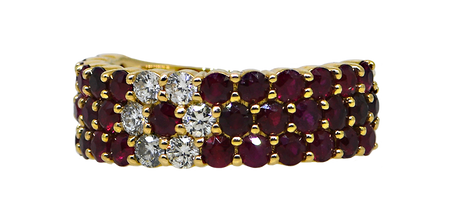 Fancy Ruby & Diamond Ring