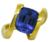 18KY Lab Grown Sapphire Ring