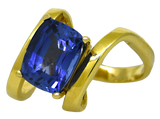 18KY Lab Grown Sapphire Ring