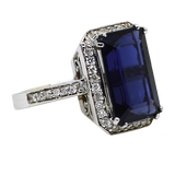 18K Lolite and Diamond Ring