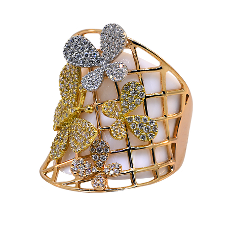 Fancy Pave Diamond Butterfly Ring