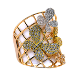 Fancy Pave Diamond Butterfly Ring