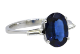 Platinum Sapphire and Diamond Ring