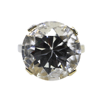 14KW Solitaire Quartz Ring