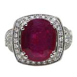 18KW Ruby and Diamond Ring