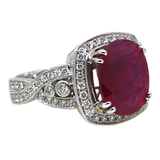 18KW Ruby and Diamond Ring