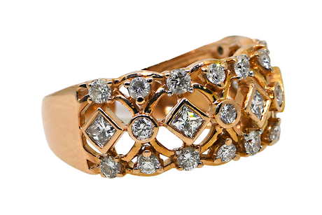 14KR Fancy Diamond Ring