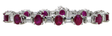 Ruby and Diamond Platinum Bracelet