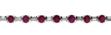Ruby and Diamond Platinum Bracelet