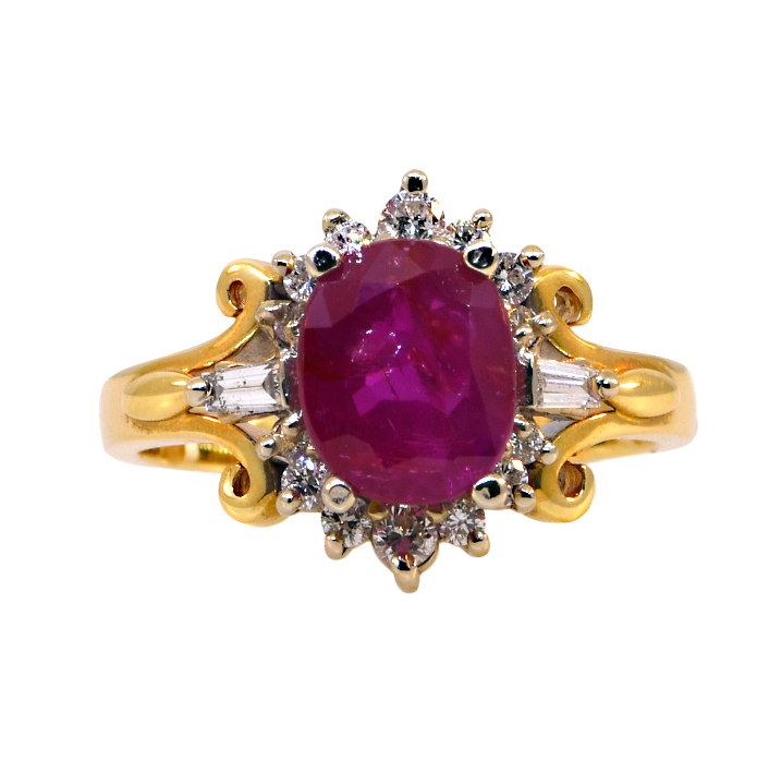 14KY Ruby and Diamond Ring