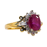 14KY Ruby and Diamond Ring