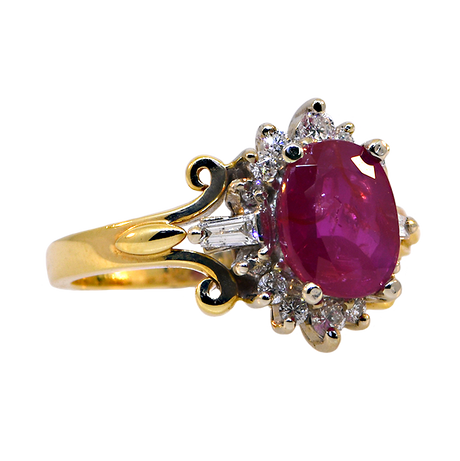 14KY Ruby and Diamond Ring