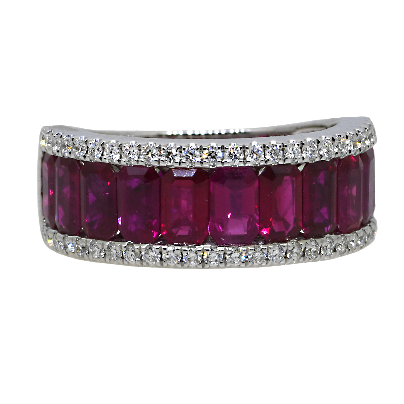 18KW Ruby and Diamond Ring