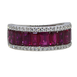 18KW Ruby and Diamond Ring