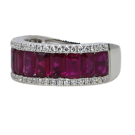 18KW Ruby and Diamond Ring