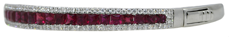 14KW Ruby and Diamond Bangle