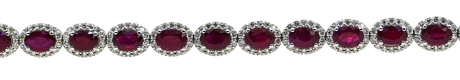 14KW Ruby and Diamond Bracelet