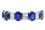 18KW Sapphire and Diamond Eternity Band