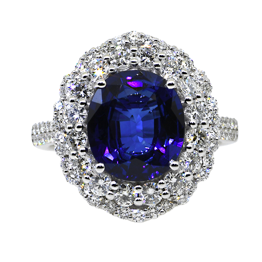 14KW Sapphire and Diamond Ring