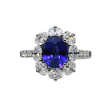 18KW Sapphire and Diamond Ring