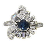18KW Sapphire and Diamond Ring