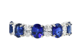 18KW Sapphire and Diamond Eternity Band