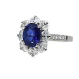 18KW Sapphire and Diamond Ring