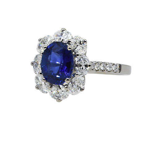 18KW Sapphire and Diamond Ring