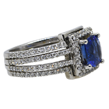 18K Diamond & Sapphire Ring