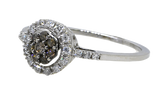 10KW White and Cognac Diamond Ring