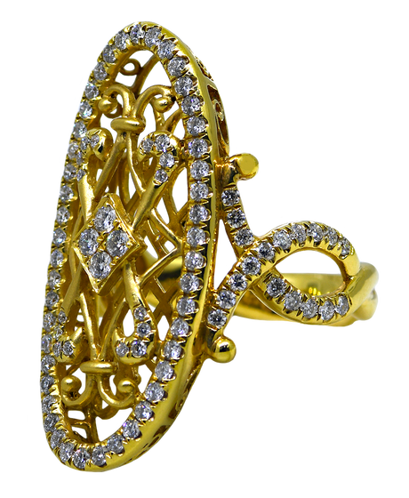 18KY Diamond Fashion Ring