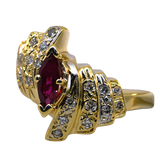 14KY Ruby and Diamond Ring
