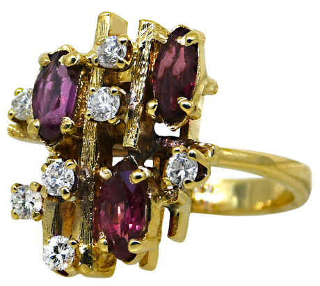 14KY Ruby and Diamond Ring