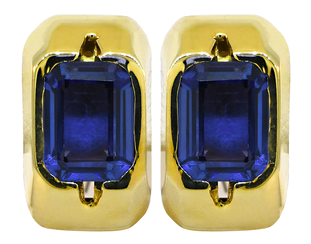 Lab Grown Tanzanite Earrings