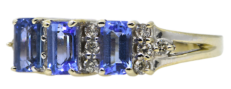 14KW Tanzanite and Diamond Ring